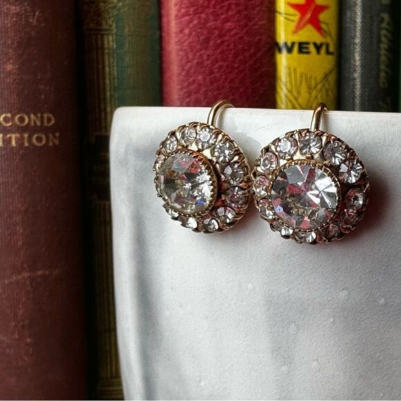 Vintage Vargas Rhinestone Screw Back Earrings vintage rhinestone earring regency - Picture 2 of 14